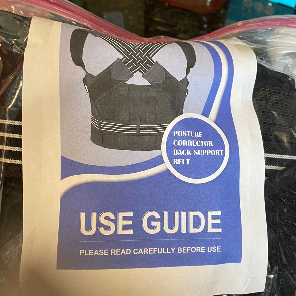 New Black Posture Corrector Back Support Belt. - image 3